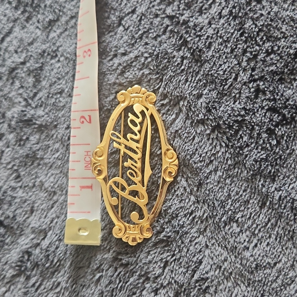 Monet Gold Tone Brooch Bertha View 6